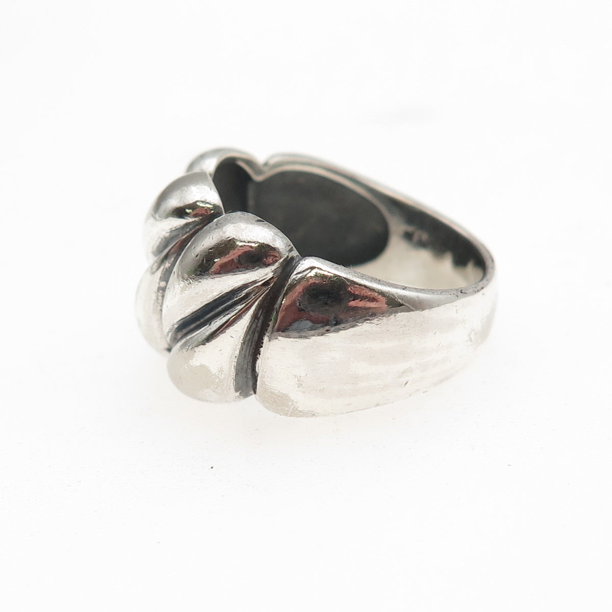 Chapal Zenray 925 Sterling Silver Vintage Modernist Oxidized Ring Size 7