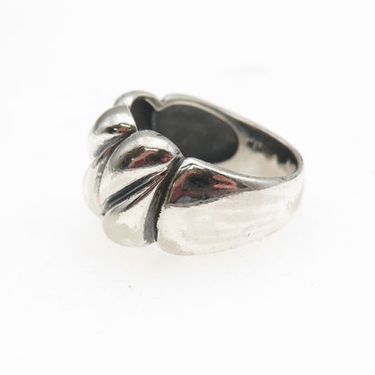 Chapal Zenray 925 Sterling Silver Vintage Modernist Oxidized Ring Size 7