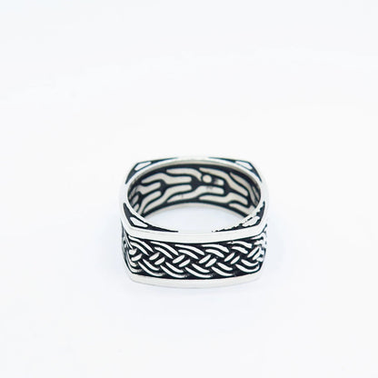 925 Sterling Silver Vintage Braided Band Ring Size 9.75