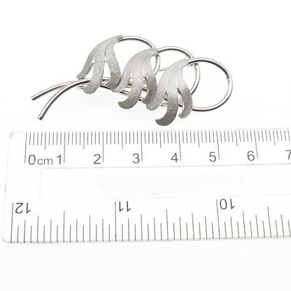 Van Dell 925 Sterling Silver Antique Art Deco Flower Pin Brooch