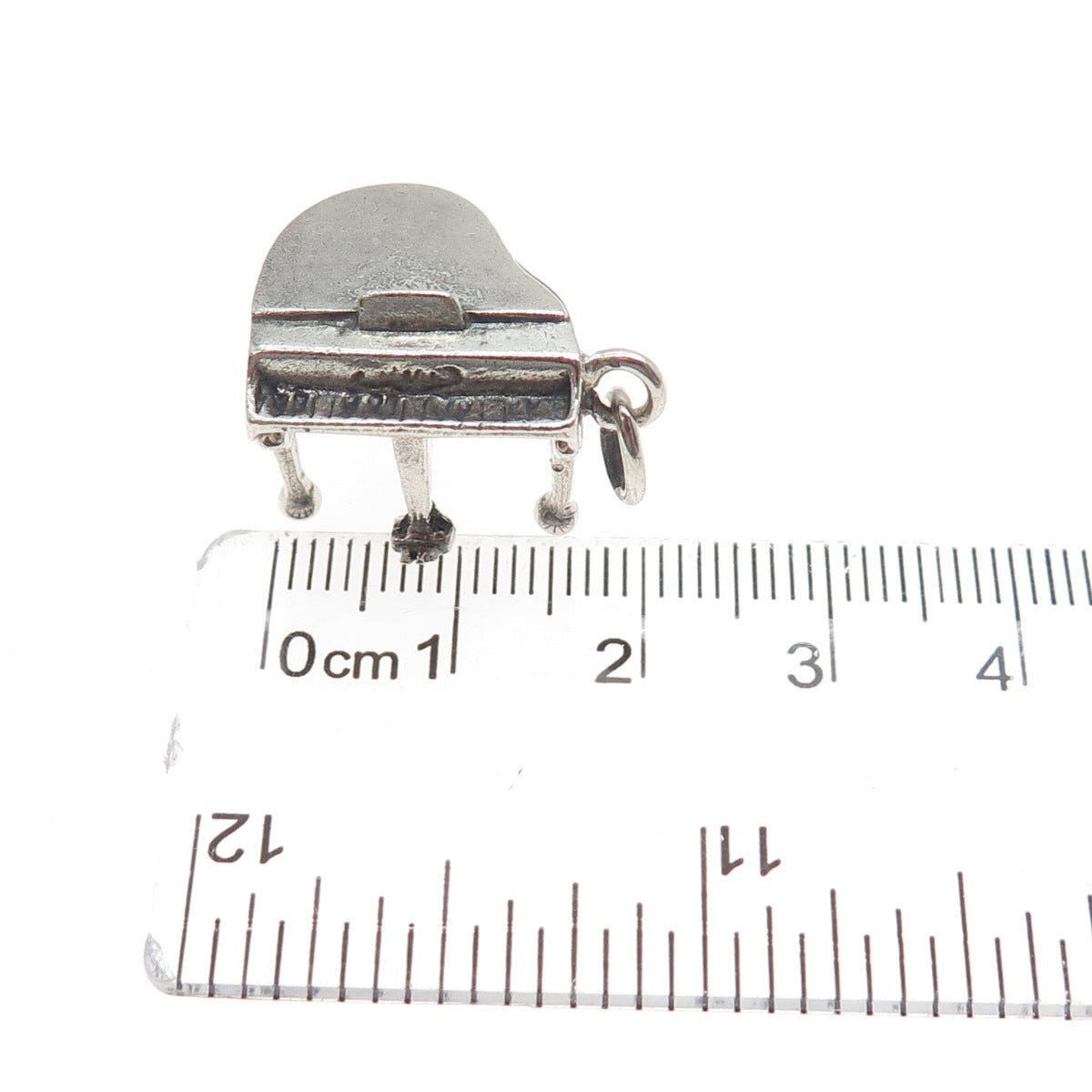 DANECRAFT 925 Sterling Silver Vintage Grand Piano Minimalist 3D Charm Pendant