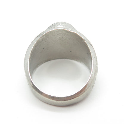 REED & CO Sterling Vintage 1996 Lab-Created Sapphire Totten School Ring Size 8.5