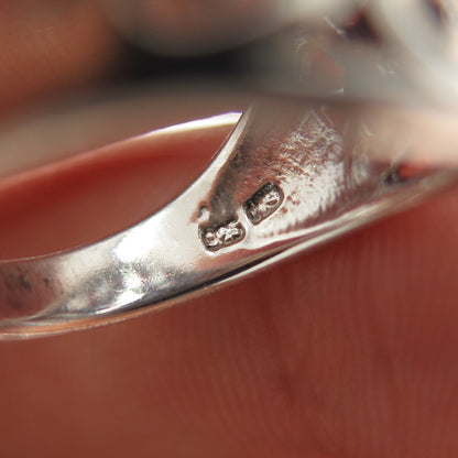 CHARLES WINSTON 925 Sterling Silver Vintage Modernist Swirl Ring Size 6