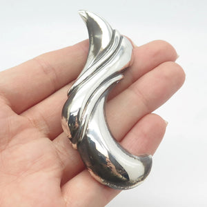 925 Sterling Silver Vintage Sunstone Imports Modernist Pin Brooch