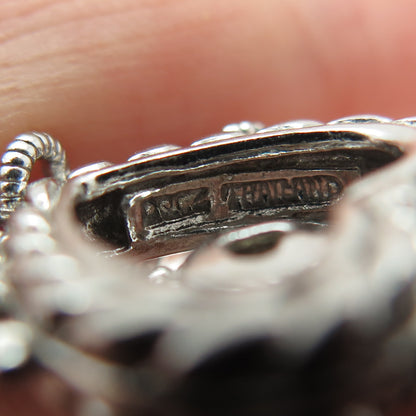 JUDITH RIPKA 925 Sterling Silver Round-Cut Shaped C Z Heart Boho Dangle Earrings