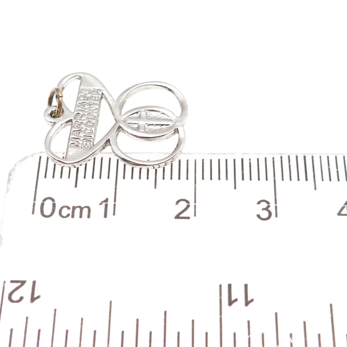 925 Sterling Silver Vintage Worldwide Marriage Encounter Movement Charm Pendant