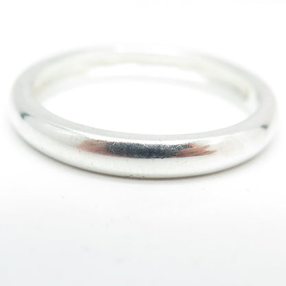 MICHELLE ALBALA 925 Sterling Silver Classic Wedding Band Ring Size 10.25