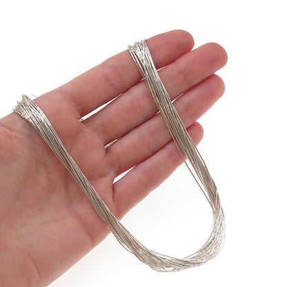 Sunrise Old Pawn Sterling Silver Vintage Multi-Strand Liquid Chain Necklace 24"