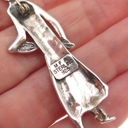 MFA Museum of Fine Arts 925 Sterling Silver Vintage Female Tennis Player Brooch