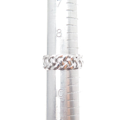 925 Sterling Silver Vintage Celtic Braided Band Ring Size 9.25