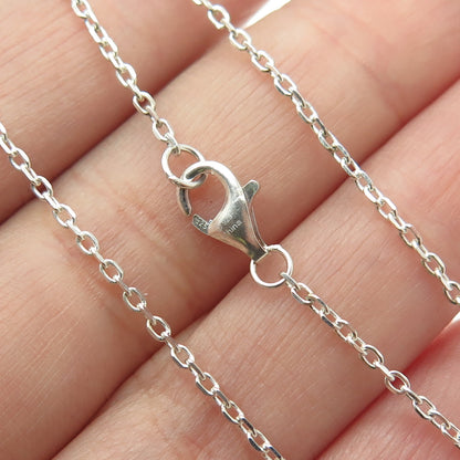 925 Sterling Silver Cable Chain Necklace 18"