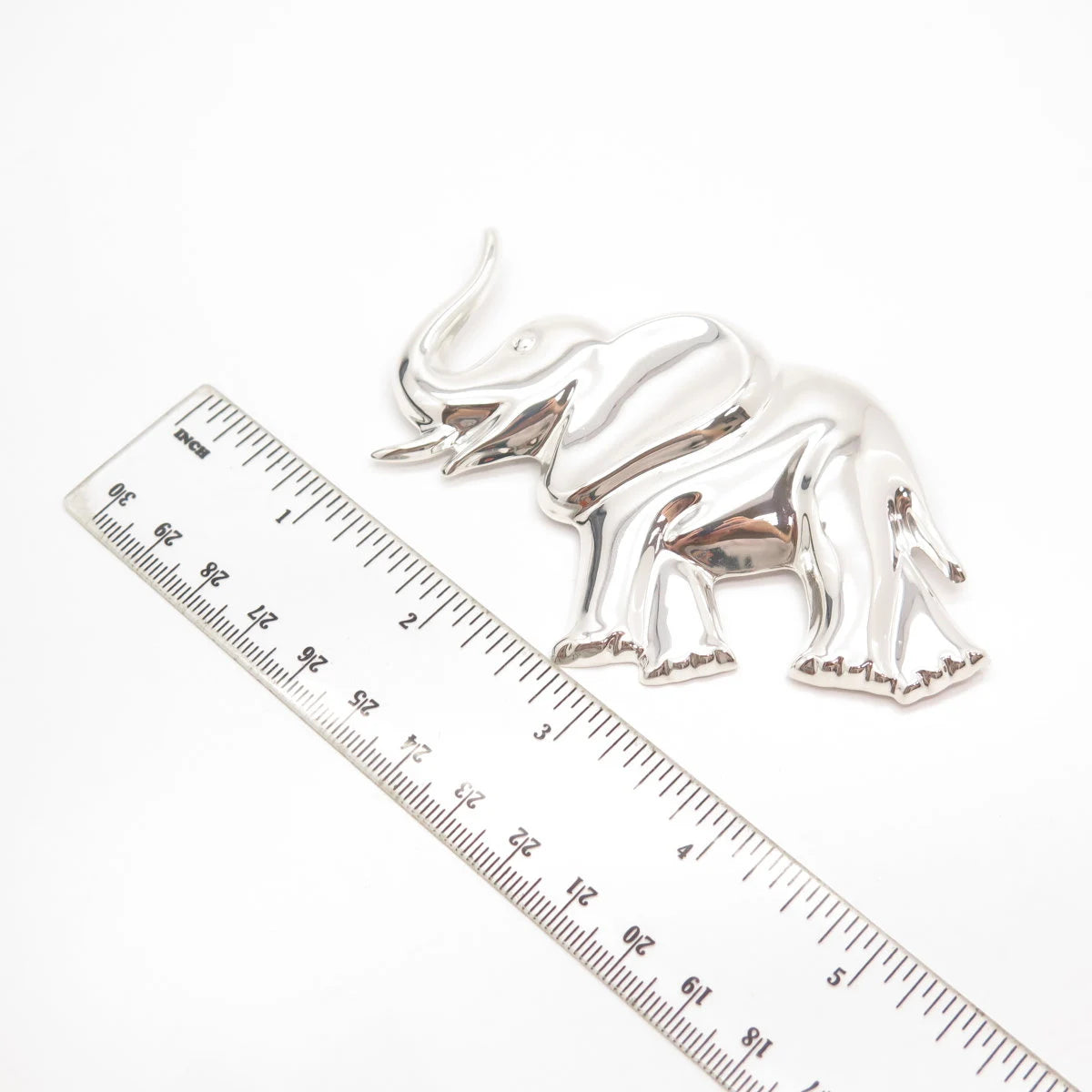 925 Sterling Silver Vintage Mexico Elephant For Good Luck Pin Brooch
