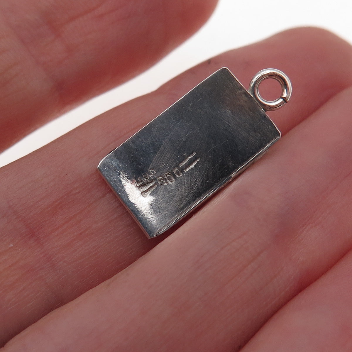 800 Silver Vintage Bracelet / Necklace Box Lock Clasp
