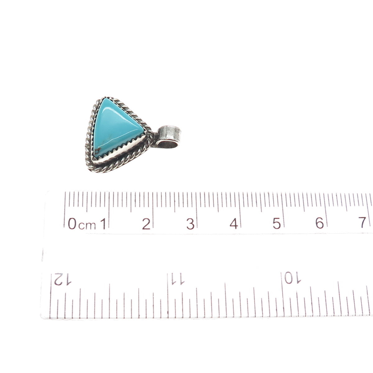 D. GUERRO Old Pawn 925 Sterling Silver Vintage Tyrone Turquoise Charm Pendant