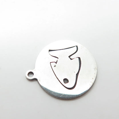 925 Sterling Silver USA Two In Town Fish Charm Pendant