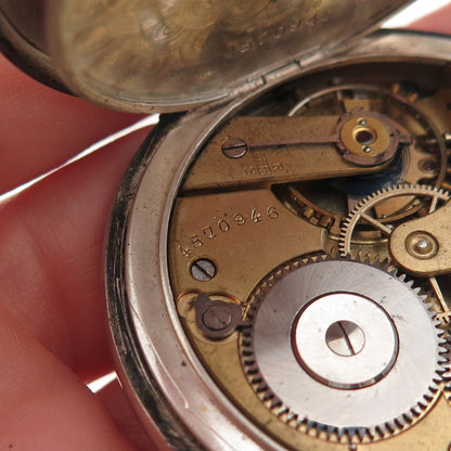 Longines 800 Silver Antique 1900s Grands Prix Pocket Watch (missing crown)