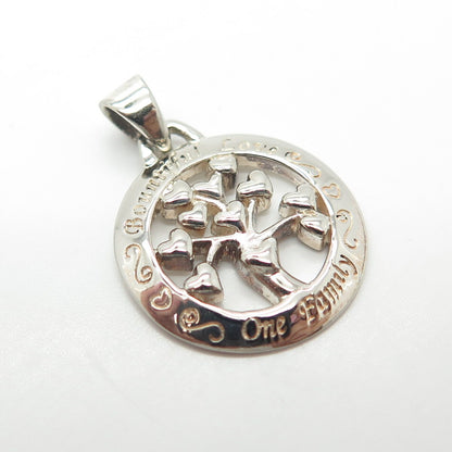 925 Sterling Silver Kohl's Jewelry Bountiful Love One Family Tree Pendant