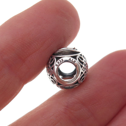 Pandora 925 Sterling Silver C Z Letter Q Slide Bead Charm