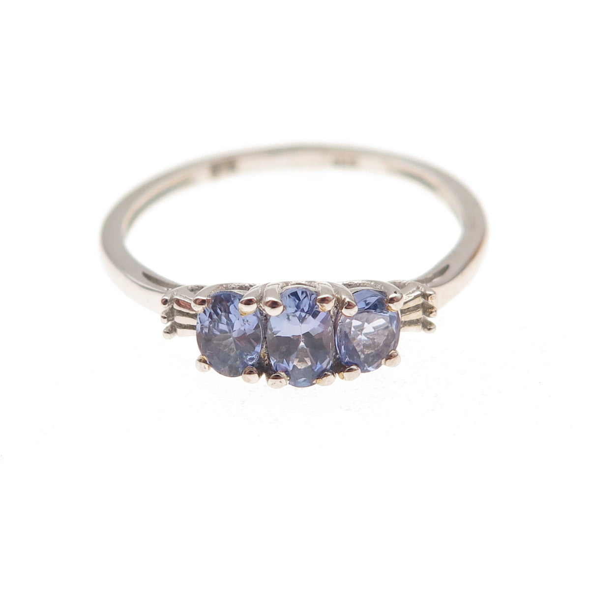 Chuck Clemency 925 Sterling Silver Real Oval-Cut Tanzanite Ring Size 8