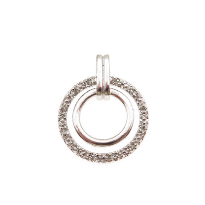 Charles Winston 925 Sterling Silver Real Diamond Circle of Life Charm Pendant