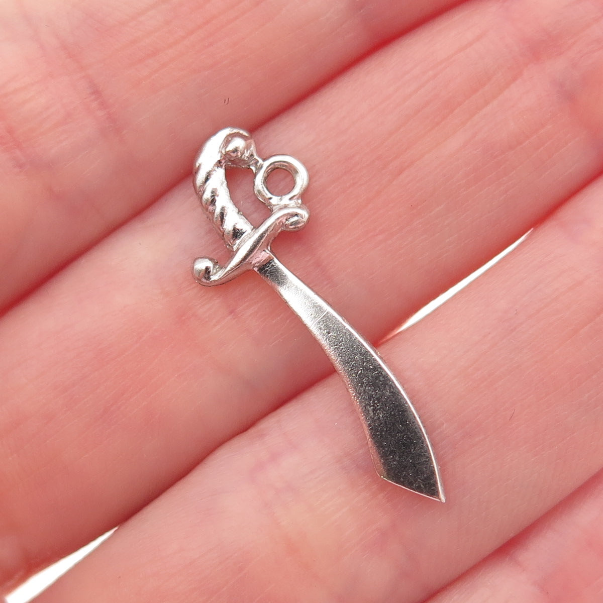 925 Sterling Silver Vintage Sword Charm Pendant