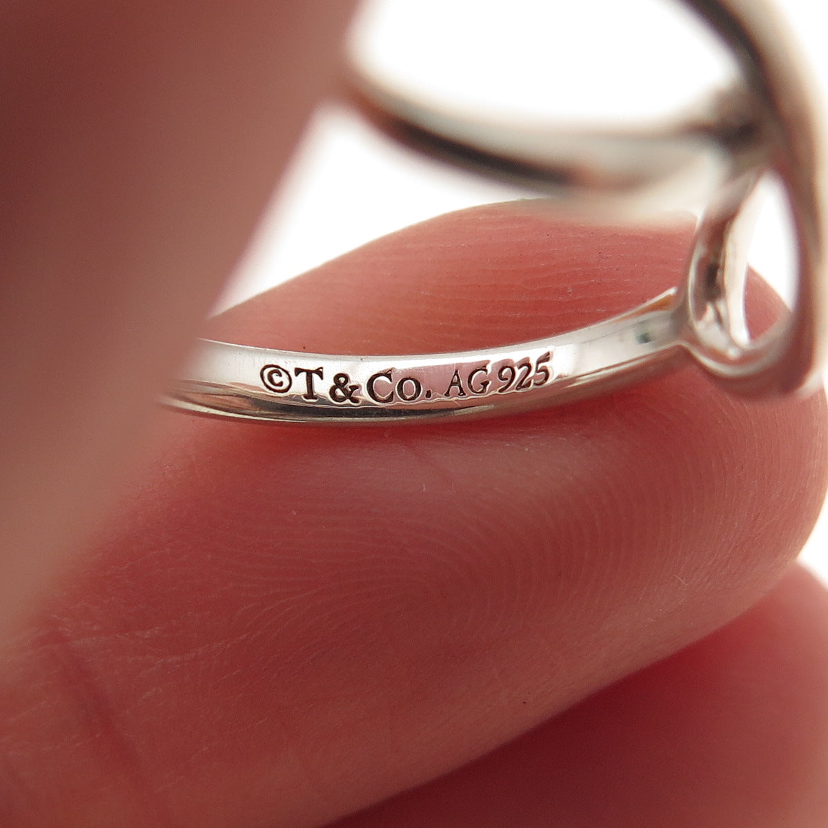 Tiffany & Co. 925 Sterling Silver Vintage Infinity Ring Size 7.25