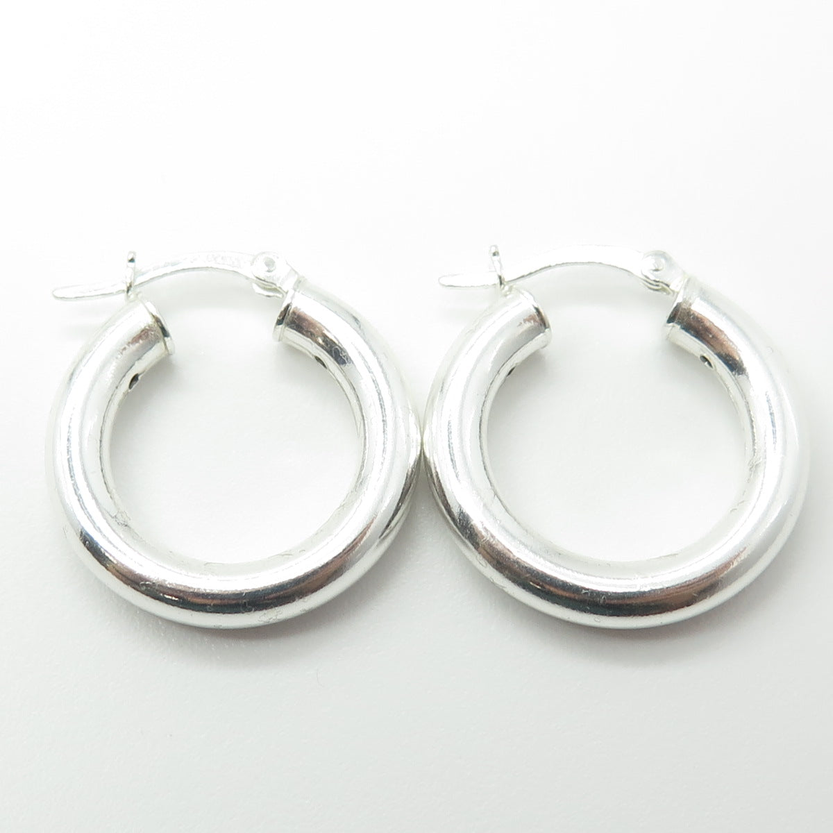 HAN 925 Sterling Silver Classic Hoop Earrings