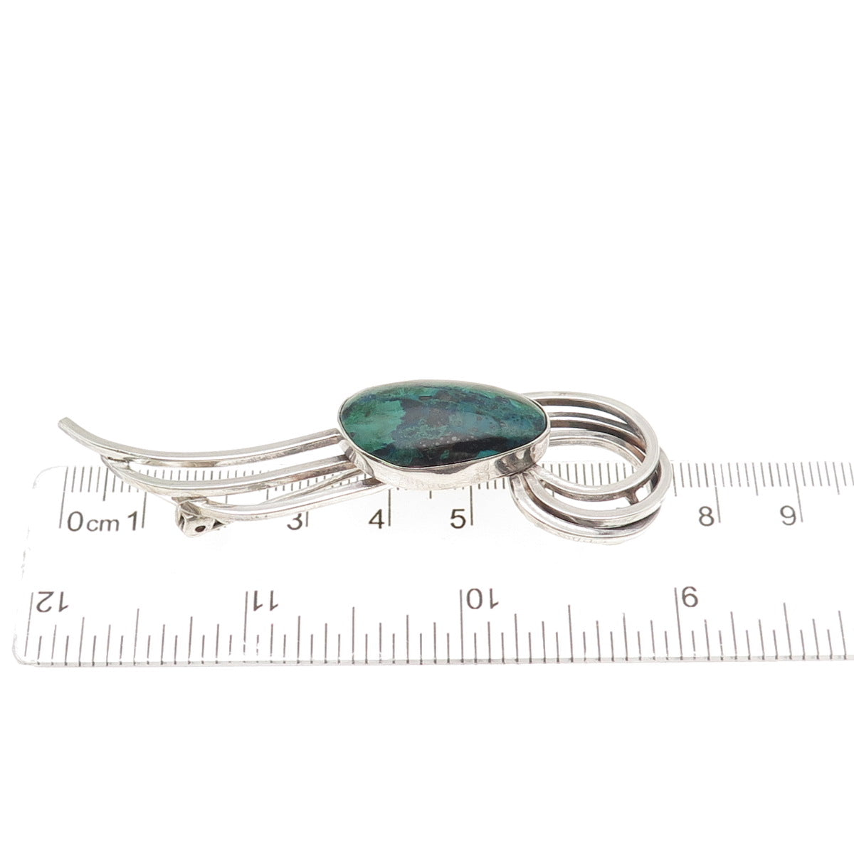 925 Sterling Silver Vintage Israel Real Eilat Modernist Pin Brooch / Pendant