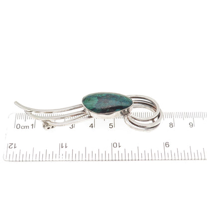 925 Sterling Silver Vintage Israel Real Eilat Modernist Pin Brooch / Pendant