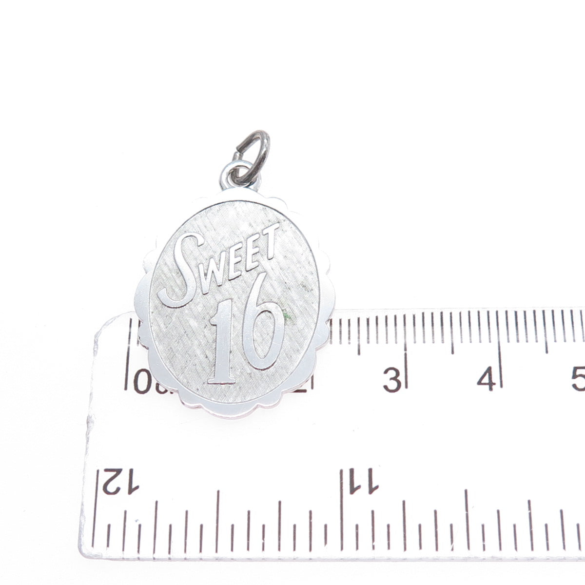 LAMODE 925 Sterling Silver Vintage Sweet 16 Charm Pendant