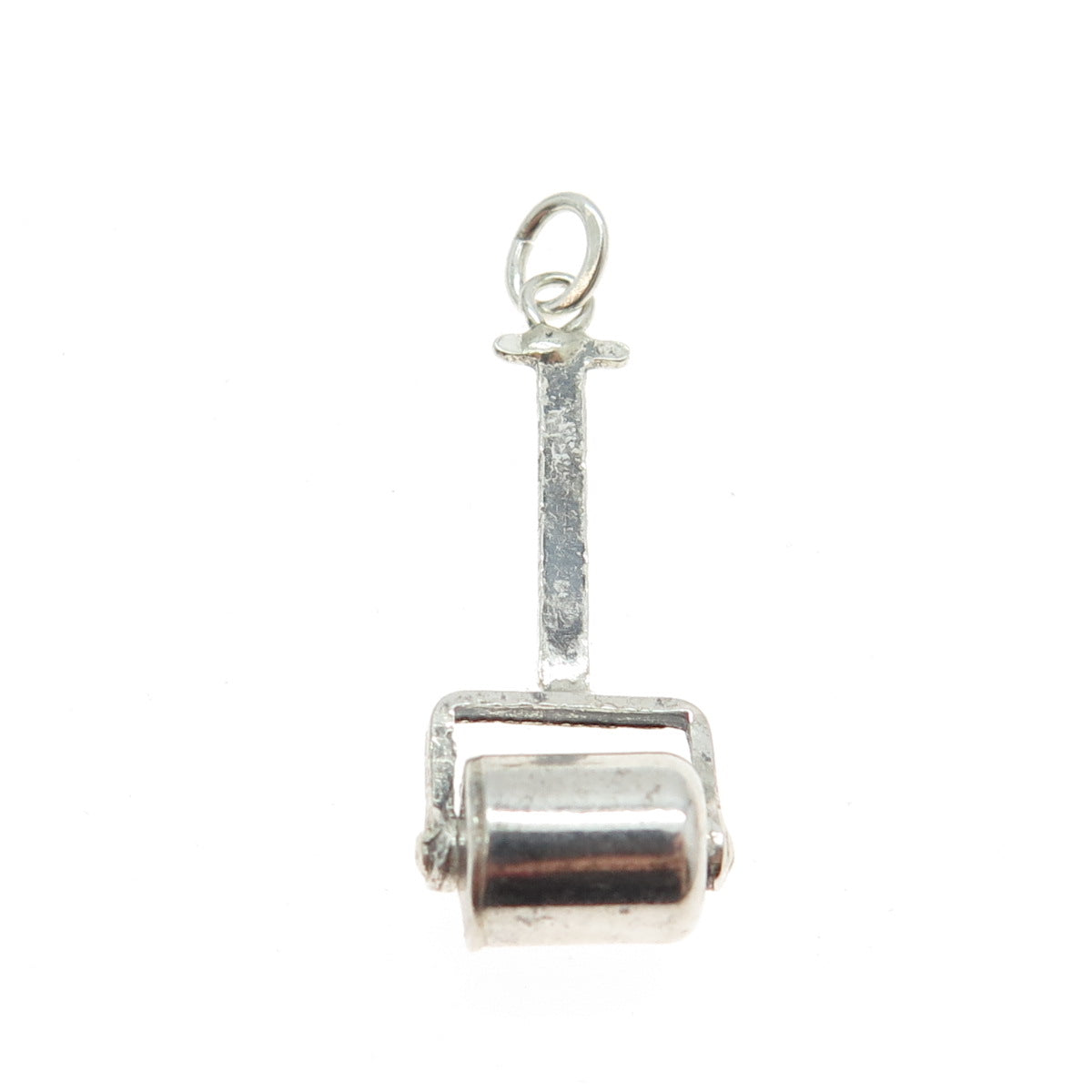 925 Sterling Silver Antique Art Deco Push Roller 3D Pendant