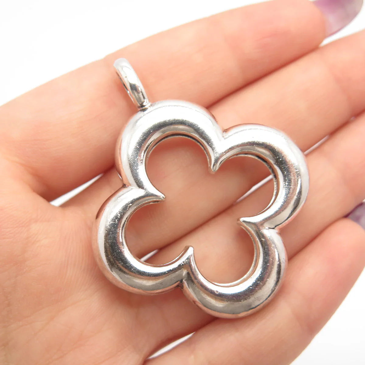 925 Sterling Silver Vintage Modernist Pendant