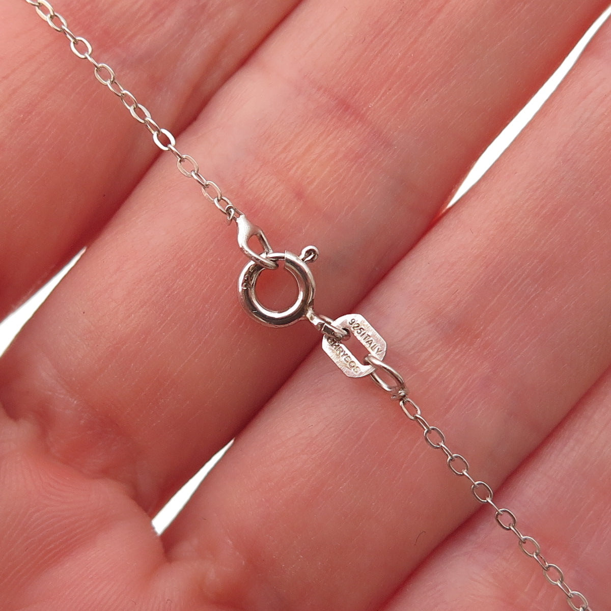 Chuck Clemency 925 Sterling Silver Real Tanzanite Cable Chain Necklace 20"