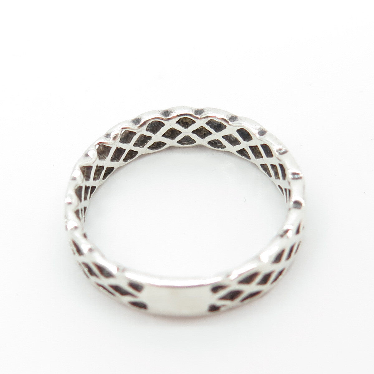 925 Sterling Silver Vintage Celtic Knot Band Ring Size 7.75