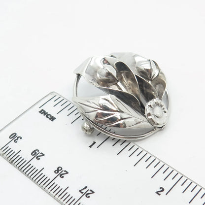 925 Sterling Silver Vintage Calla Lily Flower Handmade Pin Brooch