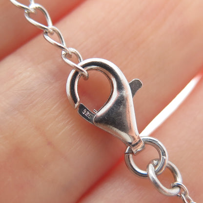 925 Sterling Silver Real Labradorite Tourmaline Citrine Amethyst Necklace 18-20"