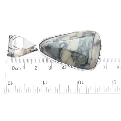 Jay King Desert Rose 925 Sterling Silver Vintage Real Jasper Modernist Pendant