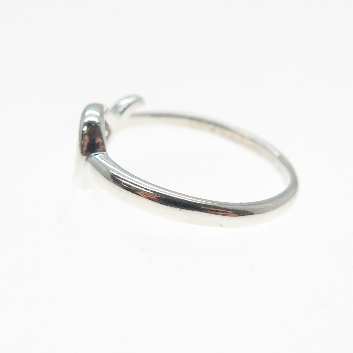 925 Sterling Silver Vintage Modernist Flame Ring Size 6.25