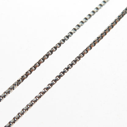 925 Sterling Silver Italy Box Chain Necklace 18"