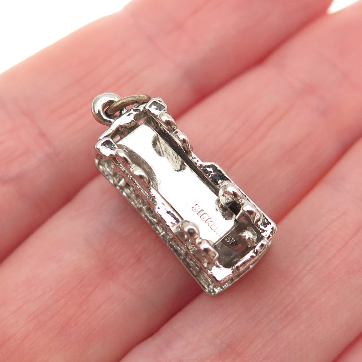 925 Sterling Silver Vintage San Francisco Cable Car 3D Mini Charm Pendant