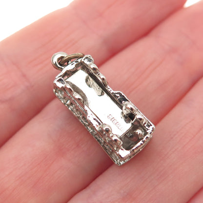 925 Sterling Silver Vintage San Francisco Cable Car 3D Mini Charm Pendant