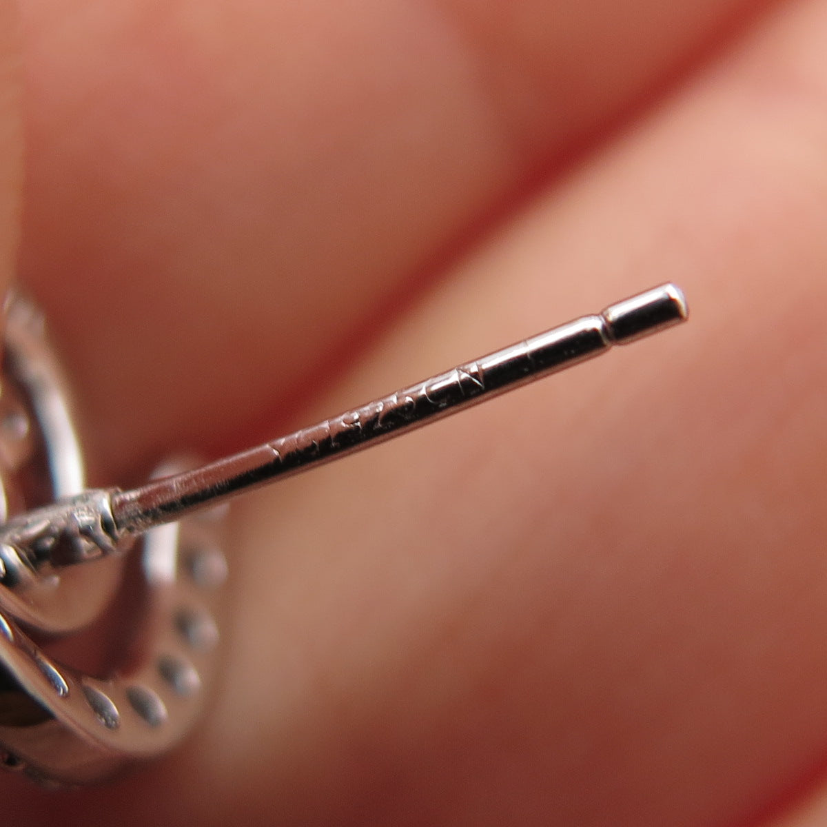 925 Sterling Silver Round-Cut C Z Spiral Stud Earrings