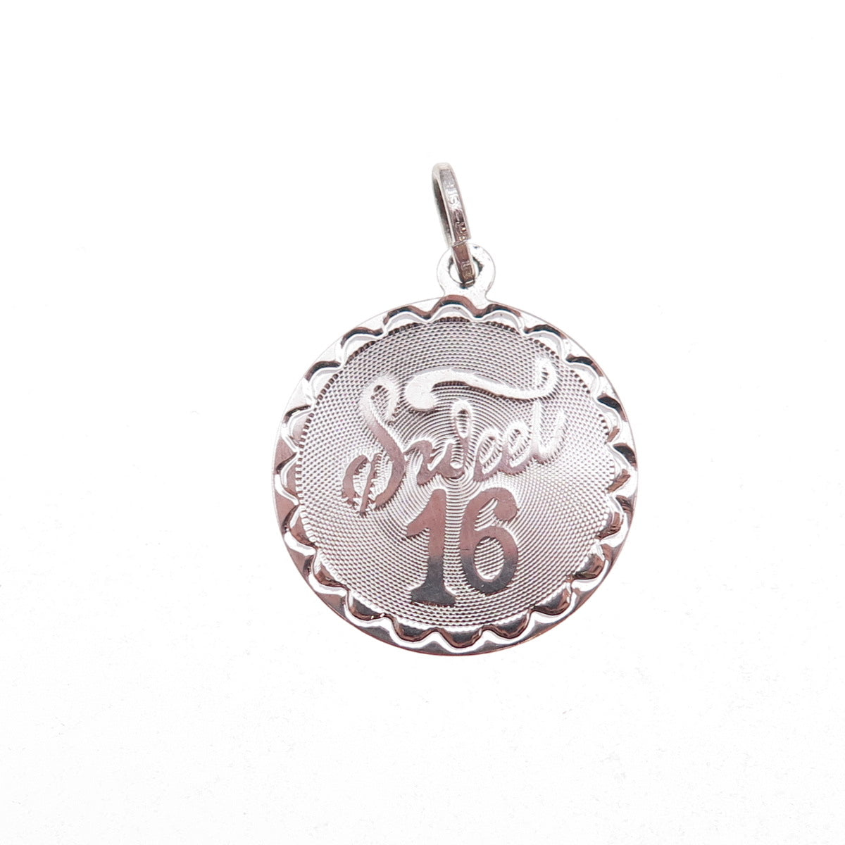 Spencer 925 Sterling Silver Vintage Sweet 16 Charm Pendant