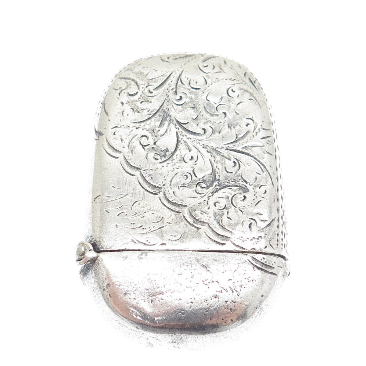 HILLIARD & THOMASON 925 Sterling Silver Antique 1894 Birmingham Vesta Match Case