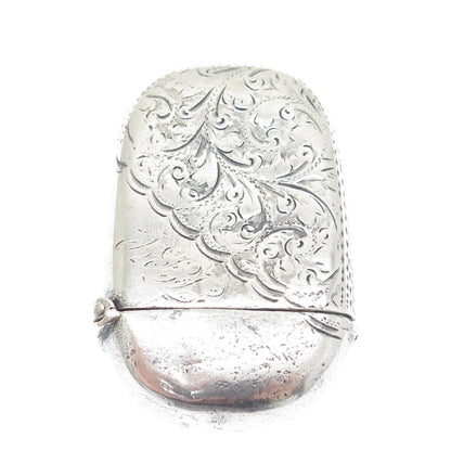 HILLIARD & THOMASON 925 Sterling Silver Antique 1894 Birmingham Vesta Match Case
