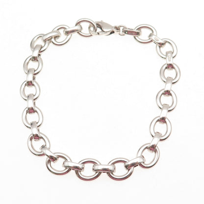Tiffany & Co. 925 Sterling Silver Vintage Sevillana Oval Link Bracelet 7.75"