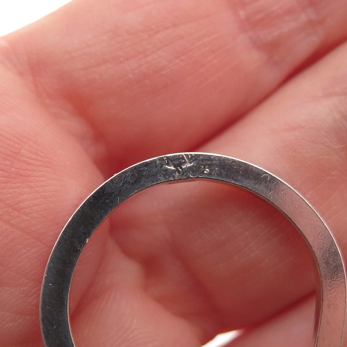 800 Silver Vintage Egypt Key Chain Ring Holder