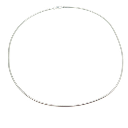 925 Sterling Silver Italy Herringbone Chain Necklace 18"