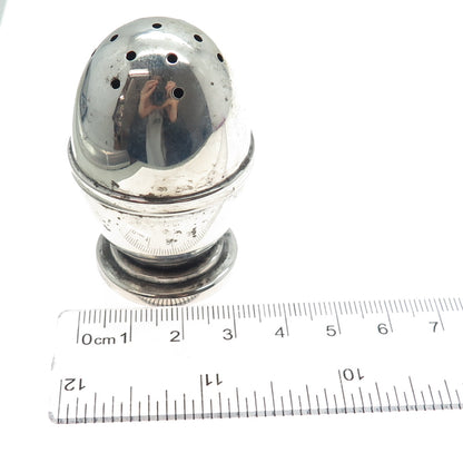 830S Silver Antique Scandinavian Egg Oxidized Salt / Pepper Shaker