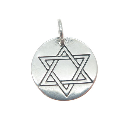 BRIGHTON 925 Sterling Silver Vintage Star of David Judaica Mini Charm Pendant